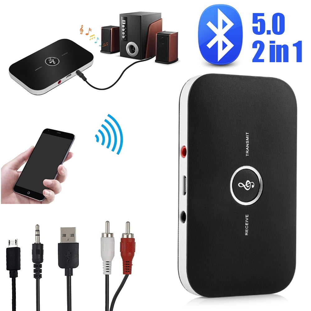 2in1 Wireless 3.5mm Adapter, Bluetooth 5.0 Transmitter Receiver, Low