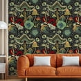 thumbnail image 6 of DAZLUTE Peel and Stick Wallpaper Floral Wallpaper Boho Mushroom Wallpaper Self Adhesive Removable Stick on Wallpaper for Bed Room Walls, 17.7in x 32.8ft, 6 of 9