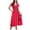 *Red, variant on ClodeEU Women's Polka Dot V Neck Short Sleeve Waist Tie High Side Slit Wrap Maxi Dress,Casual Summer Beach Vacation Dress Black,Women's Plus L