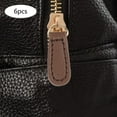 thumbnail image 4 of 6x Zipper Pull Fixer Craft PU Leather Zipper Tags for Luggage Handbags Purses Boot Repair Replacement Supplies Coffee, 4 of 7