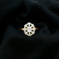 thumbnail image 3 of Rosec Jewels Lab Grown Diamond Flower Engagement Ring - Womens Statement Ring - EF-VS Quality, 18K Yellow Gold, US 11.50, 3 of 6