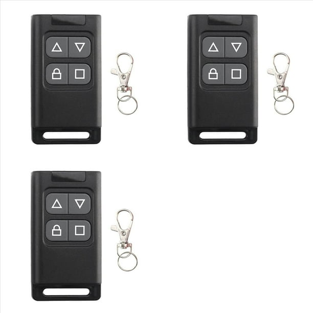 3X Control Remoto Inalámbrico de 433 MHz con Copia Automática, Controlador de Apertura de Puerta de Garaje Eléctrico, Duplicador, Clonador, Transmisor de Clonación