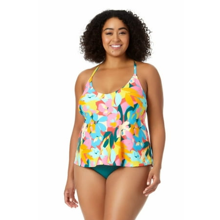 MSRP $82 Anne Cole Plus - Easy Triangle Bikini Swim Top Size 24W