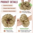 thumbnail image 2 of 2 PCS Messy Bun Hair Piece Wavy Curly Hair Bun Scrunchies Extensions Synthetic Chignon Thick Updo Hairpieces for Women Girls, 2 of 8