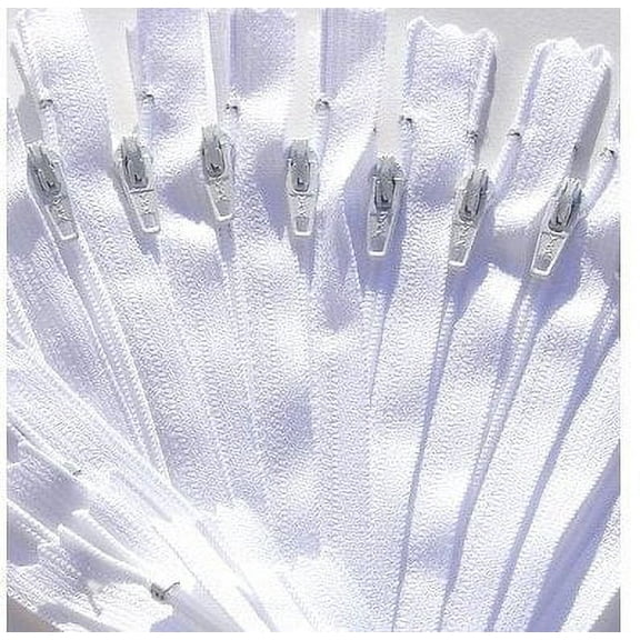 Zipperstop Wholesale Ykkâ® Sale 7" Zipper Ykk Color 501 White #3 Skirt & Dress (50 Zippers / Pack)