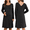 Black, variant on Ekouaer Women Maternity Nightgown Labor Delivery Nursing Gown Hospital Breastfeeding Dress Button Down Long Sleeve Sleepwear