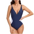 thumbnail image 2 of Bixock Tankini Swimsuits for Women,One Piece Swimsuits for Women,Swimsuits for Women Solid Color Slim Swimsuit Performance Guard Swimwear Swimsuits, 2 of 6
