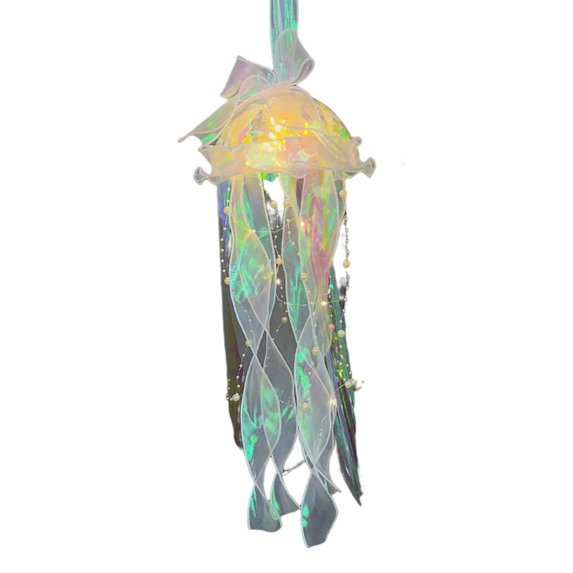 LIWEN DIY Night Light - Jellyfish Shape - Multipurpose - Glowing Decorative - Plastic Jellyfish Lamp - DIY Material Kit - Photo Props - Shine