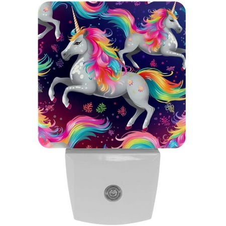 

Rainbow Unicorns LED Square Night Light - Energy Efficient and Stylish Illumination for Bedrooms and Hallways - 200 Characters