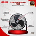 thumbnail image 3 of Ventilador Piso Y Pared Brisa Mm-20 Metálico 20 Industrial, 3 of 3