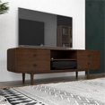 thumbnail image 3 of Stafford Mid-Century Modern Solid Wood Brown Tv Stand for 35/72 inch TV, 3 of 8