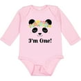 thumbnail image 3 of Inktastic First Birthday Panda 1 Year Old Girl Girls Long Sleeve Baby Bodysuit, 3 of 5