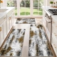 thumbnail image 6 of Upgrade Non Slip Kitchen Rugs Sets of 3 Washable Kitchen Mats for Floor Abstract Kitchen Runner Rug Soft Floor Mat Set Kitchen Carpet Rugs for Hallway, Laundry, Entryway, Office, Grey Brown, 6 of 8