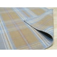 thumbnail image 3 of Gold/Blue Plaid Hand-tufted Wool Rug, 3 of 4