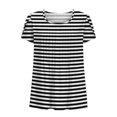 thumbnail image 6 of Women Summer Tshirts Floral Curve Hem Tunic Tops for Legging Pleated Outfit Short Sleeve Clothing, 6 of 6