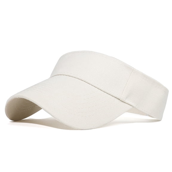Lumtrix Vintage Sport Sun Visor Hats for Women Men Adjustable Plain Empty Top Baseball Sun Cap Tennis Golf Sport Wear Beige One Size