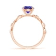 thumbnail image 2 of ANGARA Natural 1.45 ct Tanzanite and Diamond Ivy Scroll Engagement Ring in 14K Rose Gold for Women (Size-7mm) | December Birthstone, Anniversary, Jewelry Gift for Women | Natural Tanzanite Ring, 2 of 9
