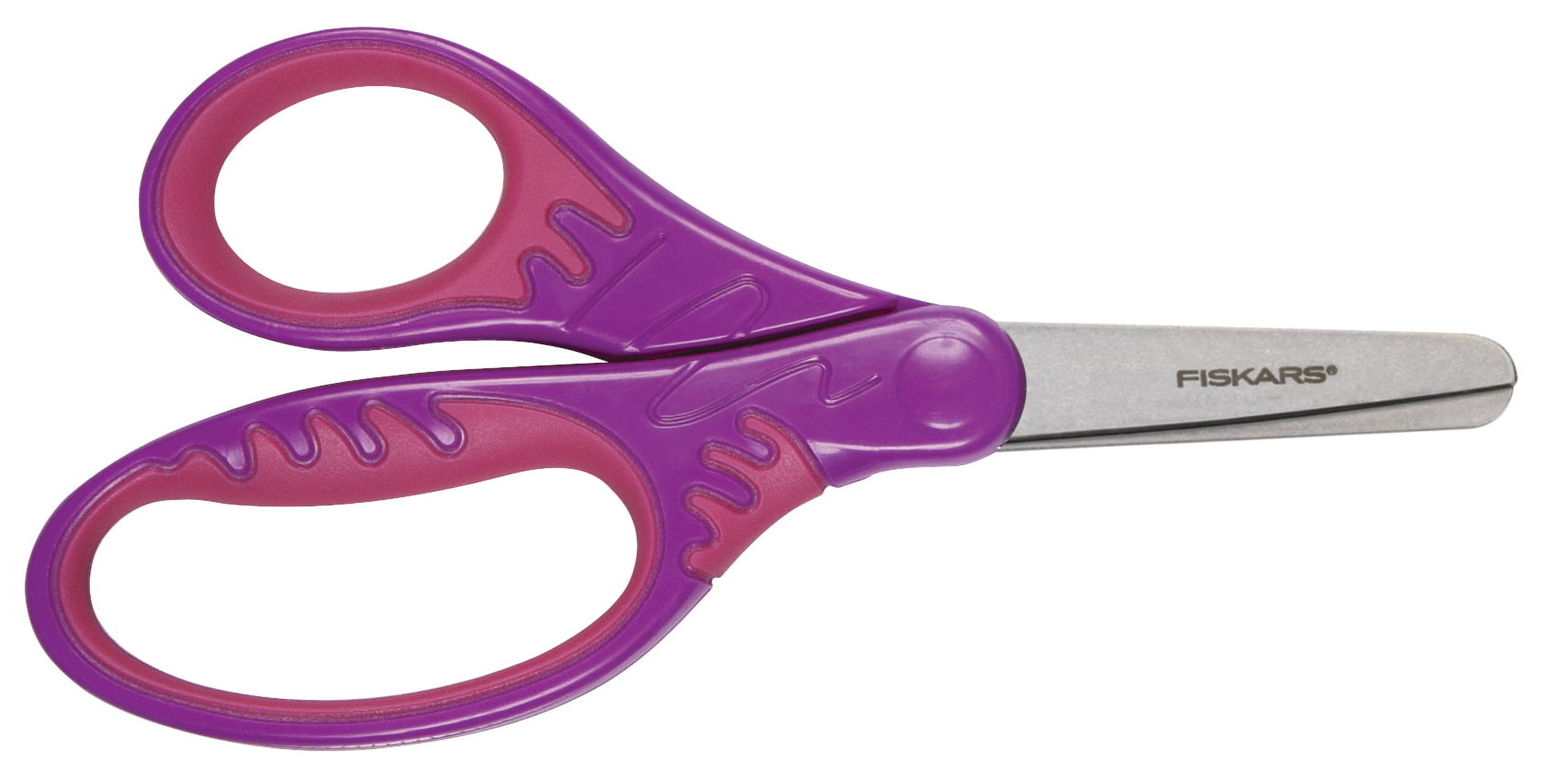 Fiskars 5 Blunt Kids Scissors with Eraser Sheath, Purple (Ages 4+)