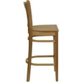 thumbnail image 6 of Flash Furniture 2 Pk. HERCULES Series Vertical Slat Back Natural Wood Restaurant Barstool, 6 of 8