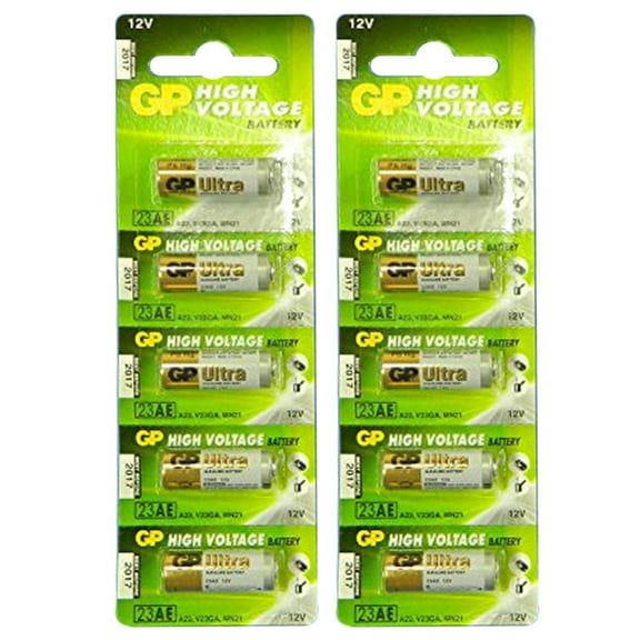 10 Pcs GP High Voltage Alkaline 23ae 12v Batteries 23ae 2c5 A23 V23ga Mn21 Exp. 2017