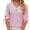 Pink, variant on Jewelreauty Womens Summer Hollow Out V Neck Shirts Elbow Sleeve Knot Casual Tees Loose Solid Outdoor T-Shirts (S, White)