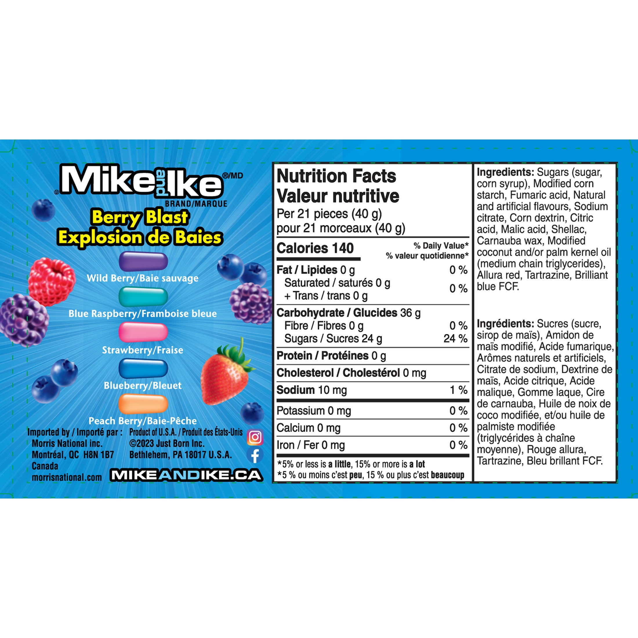 Bonbons a macher Mike and Ike Explosion de Baies Sauvage Bonbons a macher Mike and Ike Explosion de Baies