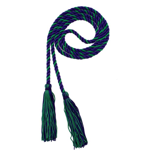 Graduation Honor Cord - PURPLE / KELLY - Every School Color Available -  Made in USA - By Tassel Depot 