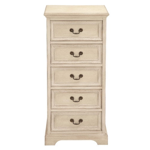 Tall Wood Dresser White Finish 5 Drawers Home Bedroom Furniture Decor 96213 Walmart Com Walmart Com