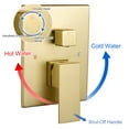 thumbnail image 6 of Rainlex One-Handle 1-Spray Setting Brushed Gold Bathtub Shower Faucet, 6 of 11