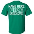 thumbnail image 2 of Fair Game Custom Fire Rescue T-Shirt Personalized Firefighter Graphic Tee-Kelly Green-2x, 2 of 4