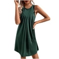 thumbnail image 2 of Fankiway Robe d'Été Décontractée Sans Manches pour Femmes, Épaules Dénudées, Col Rond, Grande Taille, 2 of 4