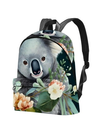 NETILGEN Flowers Koala Backpack Middle School Backpacks for Girls Teens  Kids Children Portable College Students Shoulder Bags for Short Trip