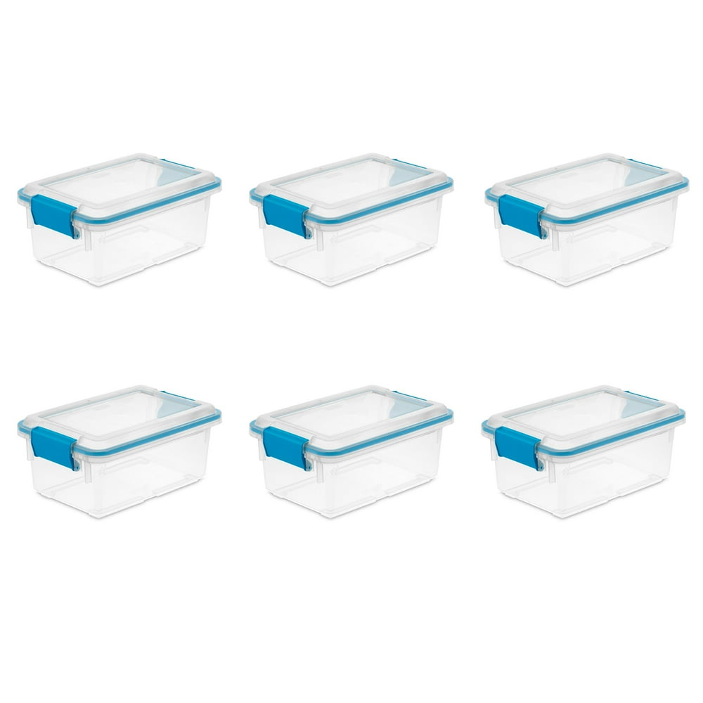 Sterilite 19414306 7.5 Quart Clear Plastic Storage Box & Lid w/ Latches