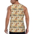 thumbnail image 3 of Fotbe 70s Hippie Style Pattern Men's Quick Dry Workout Tank Top Gym Muscle Tee Fitness Bodybuilding Sleeveless T Shirt Breathable Workout Shirt-Small, 3 of 9