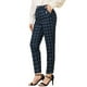 thumbnail image 1 of INSPIRE CHIC Pantalones A Cuadros De Tartán Vintage Para Mujer Pantalones Largos Rectos De Cintura Elástica Azul oscuro M, 1 of 6