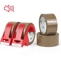 Bomei Pack Brown Quiet Packing Tape, 4 Pack, 1.88 Inch x 55 Yards With 2 Dispenser