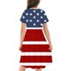 thumbnail image 4 of Odeerbi Niñas Día de La Independencia Vestido de Línea A Verano Patriótico Cuello Redondo Manga Corta Vestido Casual, 4 of 9