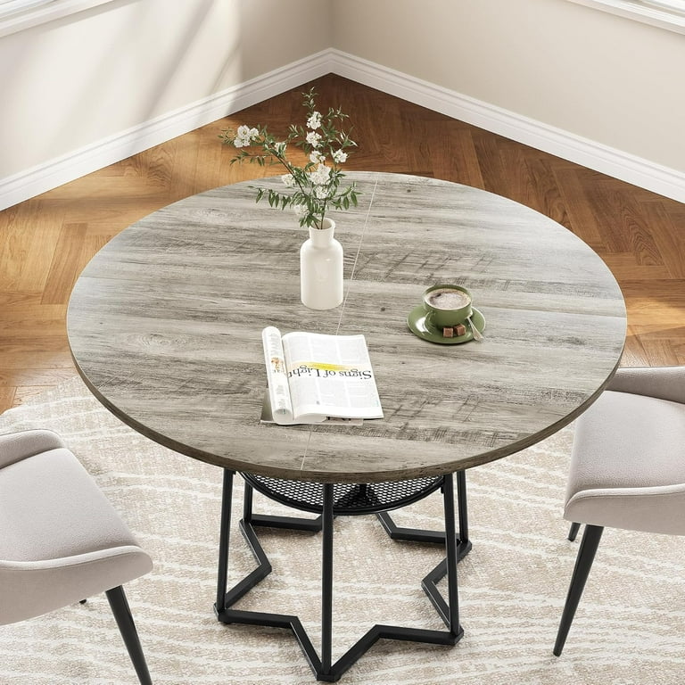 Studyset Round Dining Table for 4, Inch Wood Dining Room
