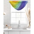 thumbnail image 4 of Waterfall Valances for Windows, Abstract Ombre Colored, Kitchen Sheer Valance Curtains, Rainbow Watercolor Painting Art Rod Pocket Elegant Swag Valances for Living Room Bedroom, 47.2"x38.5", 1 Panel, 4 of 8