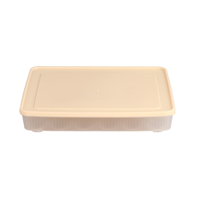 Contenedor de almacenamiento para alimentos congelados rápidamente, contenedor de basura para refrigerador (beige)