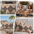 thumbnail image 5 of Brown Black Boho Outdoor Waterproof Pillow Covers, Country Aztec Southwest Geometric Decorative Square Throw Pillowcase Sofa Cushion Sham for Patio/Couch/Chair, 16"x16" 2 Pack, 5 of 8