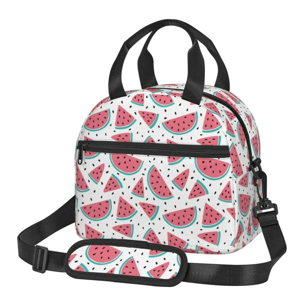 Balery Watermelon Bolsa de Almuerzo Impresa, Caja de Almuerzo Reutilizable, Bolsa Térmica Aislada para Almuerzo, Bolsa Antiderrames