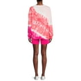 thumbnail image 3 of Silverwear Women's Tie Dye Sweatshirt and Shorts, 2-Piece Active Set, 3 of 6