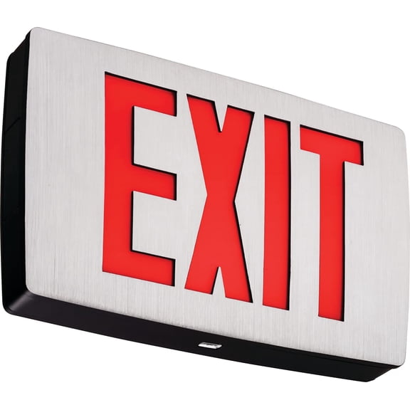 Lithonia Lighting LE S W 1 R Aluminum LED Emergency Exit Sign CA3