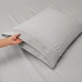 thumbnail image 3 of Bed Sheets Set  1800 Series Deep Pocket Soft Microfiber 4 Piece Queen Sheet Sets  Gray, 3 of 7