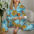 thumbnail image 6 of Uemuo Sunflowers Pattern Womens Pajama Sets,PJ Set for Women,Pajamas for Women Logo,Long Sleeve Pajama Set for Women,Soft Long Sleeve Top With Pants-Small, 6 of 9