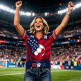 thumbnail image 6 of 2026 New USA Soccer Jersey for Women, United States Jersey Soccer, Jersey USA Fans V Neck Short Sleeve Football Retro Streetwear Outdoor T Shirt for Adult(Black, L), 6 of 6