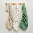thumbnail image 6 of Gllquen Baby Muslin Cotton Bassinet Sheets 3-Pack for Newborn Infant Baby Boys Girls Hourglass Oval Rectangular Cradle Pad Sheets 33"X17", Leafy Green, 6 of 10