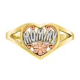 thumbnail image 5 of Solid 10k Yellow Gold Two Toned Mommy Heart Ring Band Size 5.5, 5 of 6