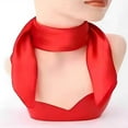 thumbnail image 4 of Ediodpoh Versatile Solid Color Silk Square Scarf for Work Holiday Performance and Decoration All Season Red, 4 of 5